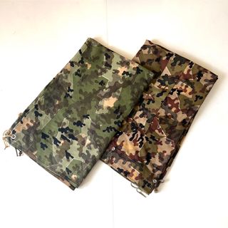 2枚組 ほぼデッド 1957年 フランス軍幕 リザードカモ パップテント