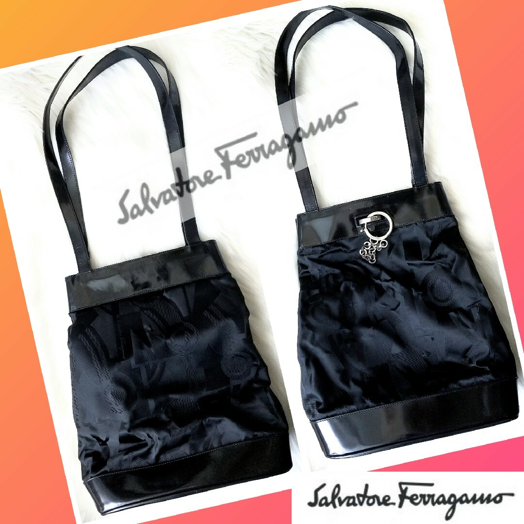 Salvatore Ferragamo✥フェラガモ✥エナメルトートバッグ✥レア