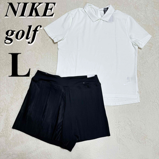 ナイキ(NIKE)のL ナイキゴルフ　セットアップ　上下セット　ショートパンツ　スカート　ポロシャツ(ウエア)