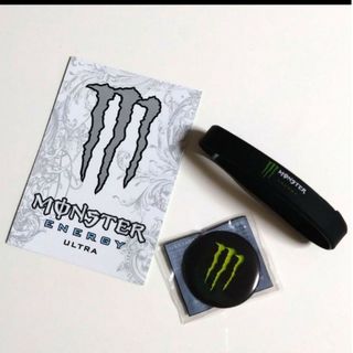 モンスターエナジー(Monster Energy)のモンスターエナジー　ウルトラステッカー　ミニ缶バッジ　ラバーバンド(ノベルティグッズ)