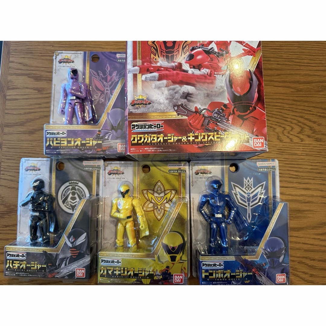 BANDAI(バンダイ)の【中古・おまけ付き】王様戦隊キングオージャー　アクションヒーロー5体セット エンタメ/ホビーのフィギュア(特撮)の商品写真