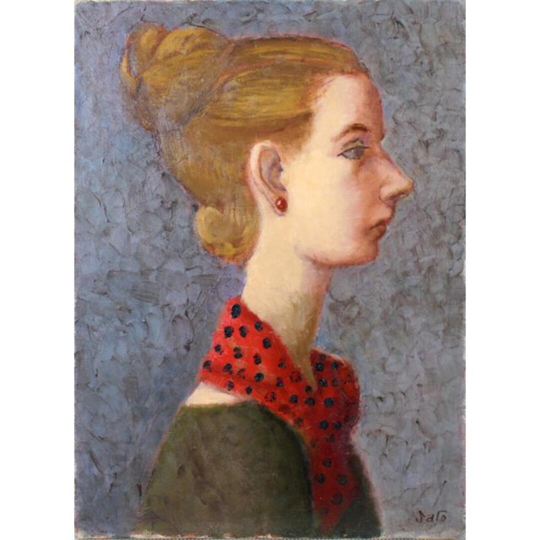 佐藤真一『横向き少女』油彩画【真作保証】 絵画 佐藤真一『横向き少女』油彩画【真作保証】 絵画