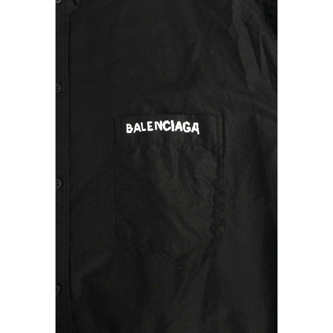 Balenciaga(バレンシアガ)のバレンシアガ  23AW  751917 TNM60 ロゴプリント長袖シャツ  メンズ 39 メンズのトップス(シャツ)の商品写真