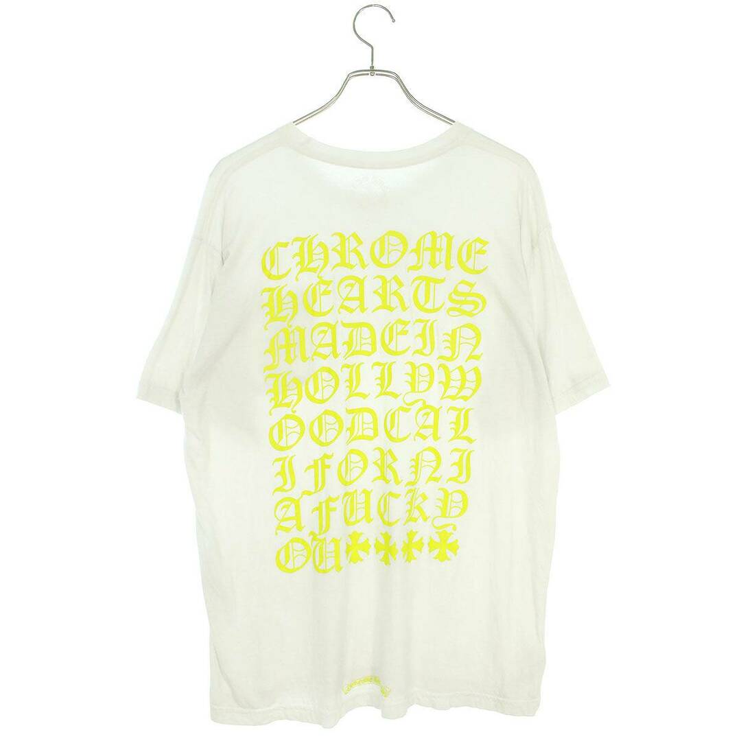 クロムハーツ  CH T-SHRT/1 ネック英字バックホースシュープリントTシャツ メンズ XL