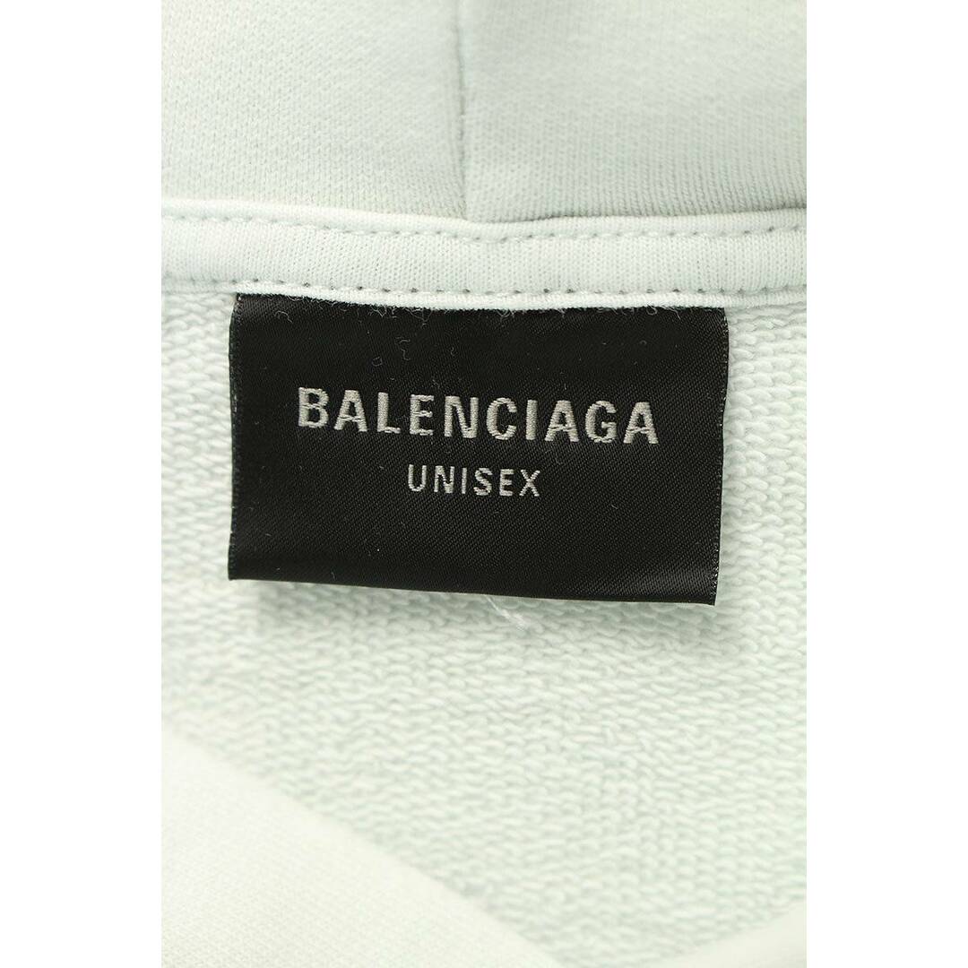 Balenciaga(バレンシアガ)のバレンシアガ  23AW  742603 TOVU7 BBロゴプリントクラッシュ加工プルオーバーパーカー  メンズ M メンズのトップス(パーカー)の商品写真