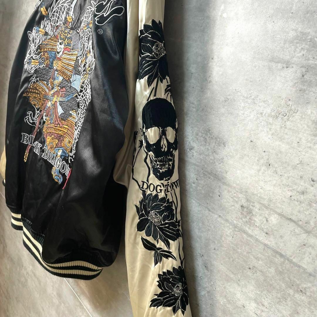希少 DOG TOWN ドッグタウン スカジャン 武者フル刺繍 黒龍 www
