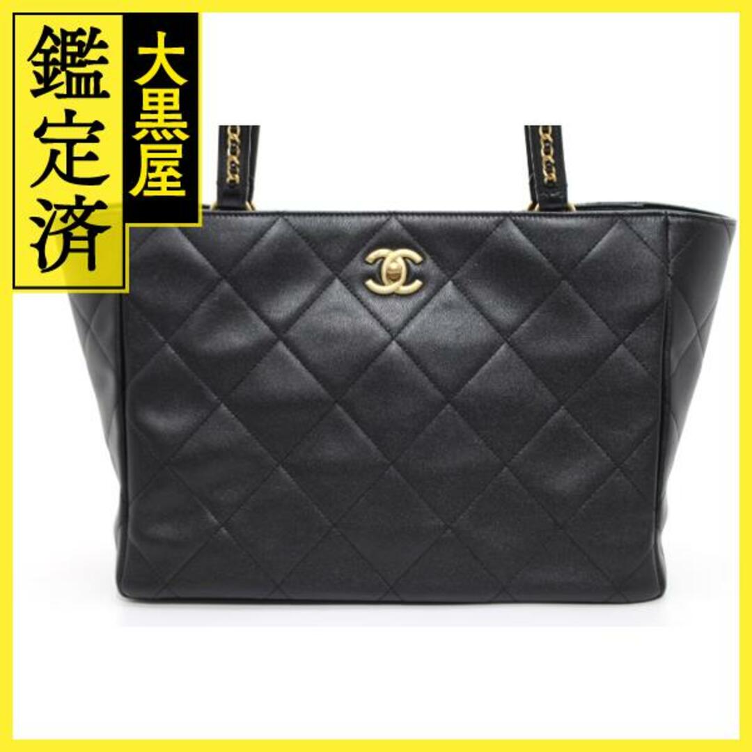 CHANEL   CHANEL シャネルマトラッセトートバッグ ブラック/GP レザー