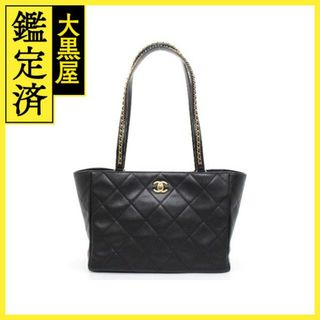 シャネル(CHANEL)のCHANEL　マトラッセ トートバッグ　ブラック/GP　レザー 【200】(トートバッグ)