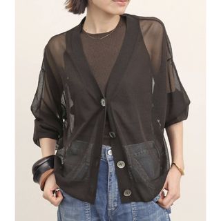 アパルトモンドゥーズィエムクラス(L'Appartement DEUXIEME CLASSE)のSheer Cardigan　シアーカーディガン　アパルトモン(カーディガン)