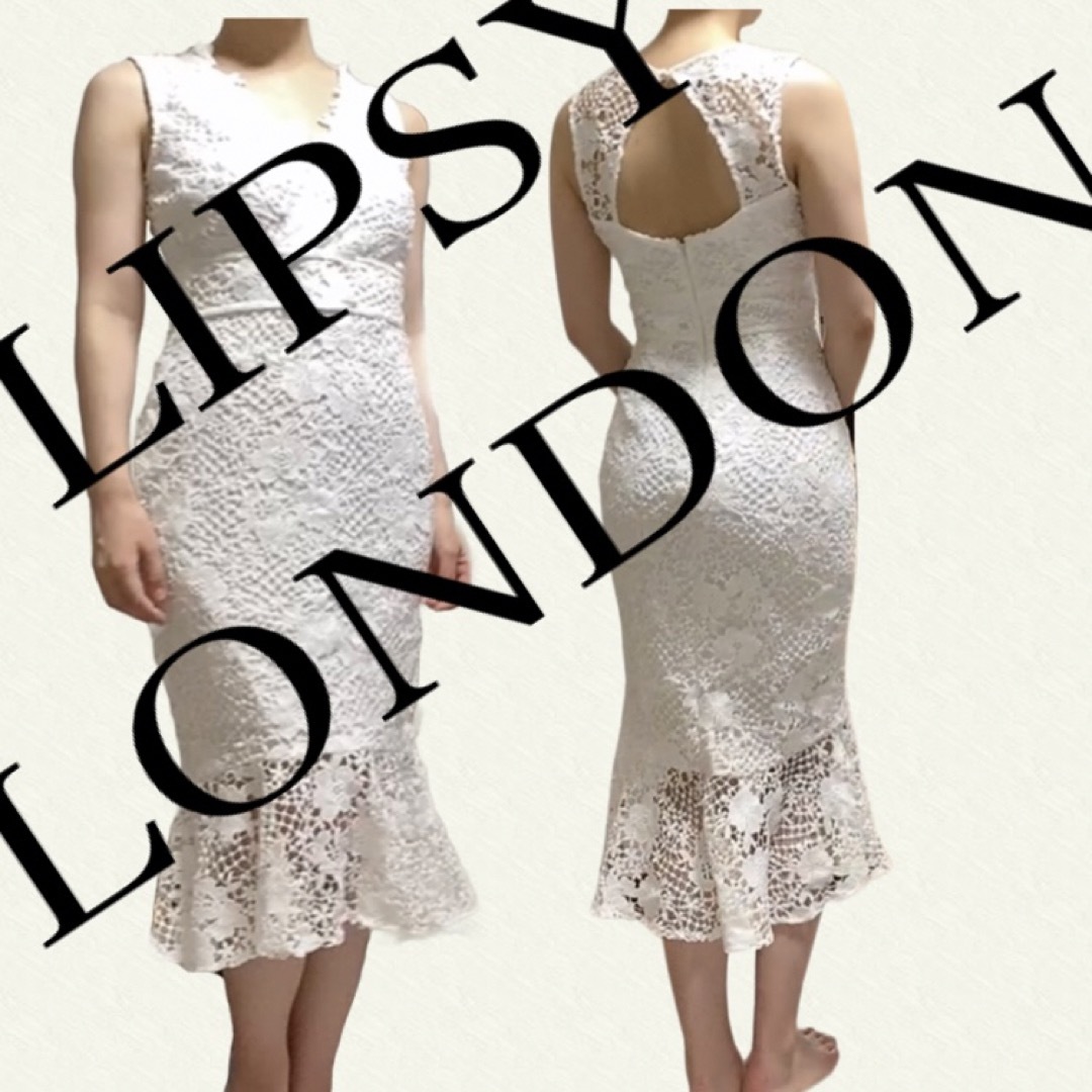 LIPSY LONDON ホワイト　レースドレス 白　ドレスワンピ