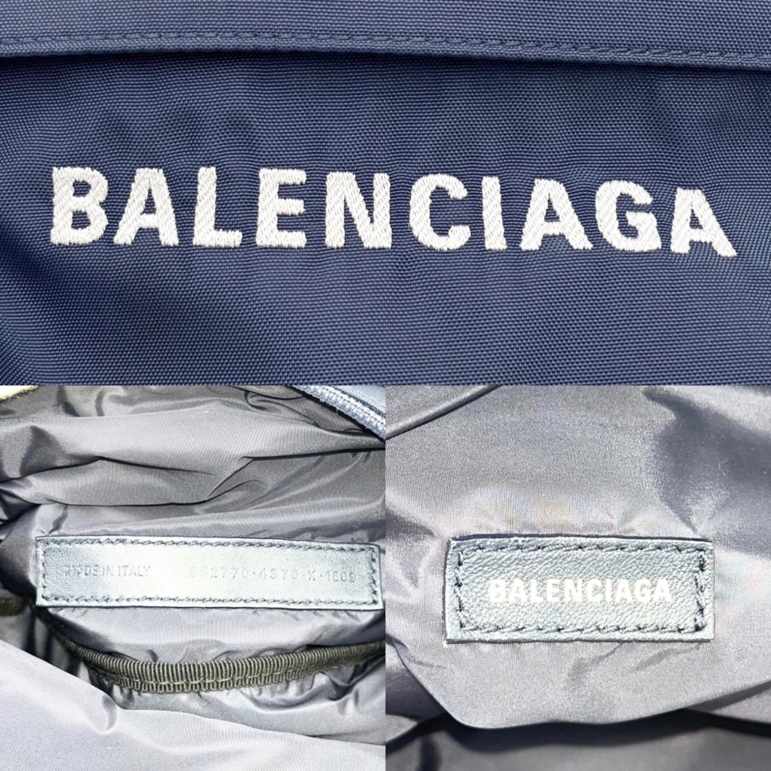 ✨極美品✨BALENCIAGA　ウィール　ボディバッグ　デカロゴ　ナイロン　黒