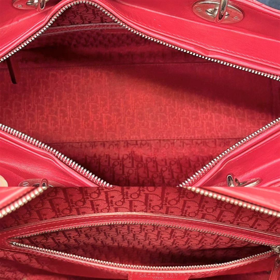 Christian Dior - 美品☆ レディディオール ラージ ラムスキン Christian Dior - 美品☆ レディディオール ラージ ラムスキン