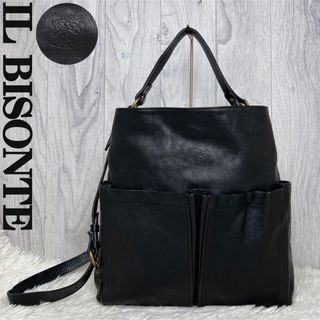 イルビゾンテ(IL BISONTE)の美品♡A4可♡オールレザー♡イルビゾンテ 2way ショルダー トートバッグ(ショルダーバッグ)