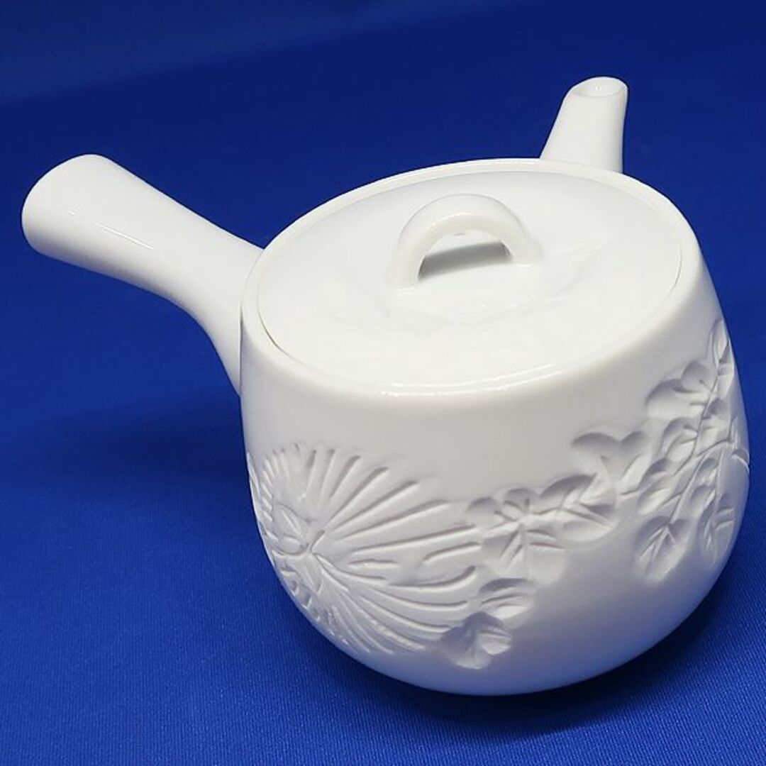 未使用 出石焼 昇山窯 白磁 『 小嶋昇山 』 茶器 急須 湯呑 共箱 未使用 出石焼 昇山窯 白磁 『 小嶋昇山 』 茶器 急須 湯呑 共箱