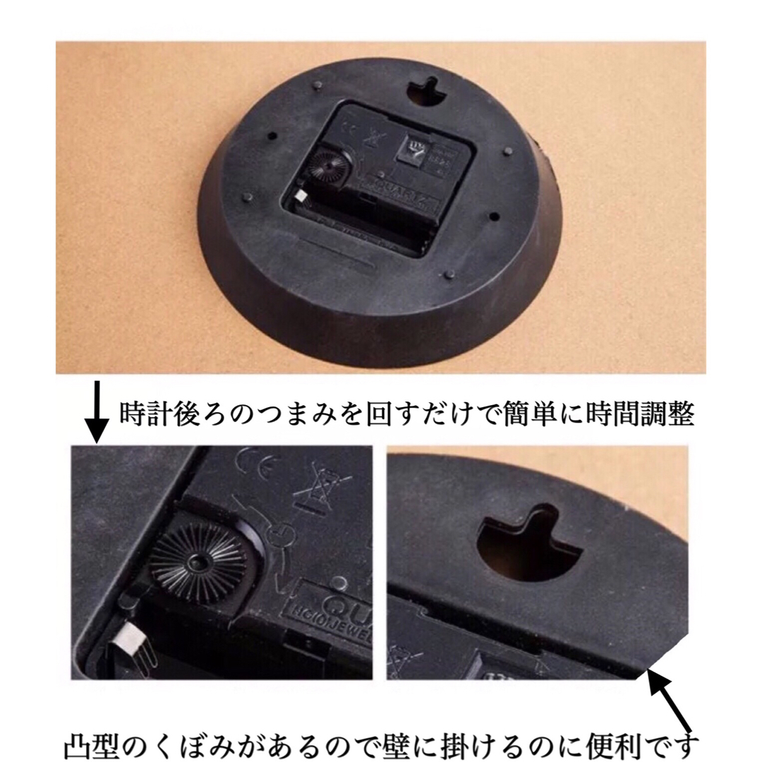 掛け時計 薔薇 花柄 アンティーク 時計 壁掛 フラワー バラ 幅30 縦 30 インテリア/住まい/日用品のインテリア小物(掛時計/柱時計)の商品写真