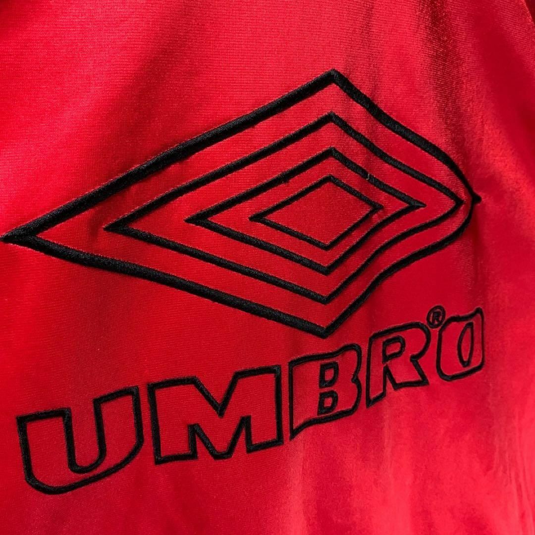 UMBRO - 90s 古着 UMBRO サイドライン トラックジャケット ジャージ 赤