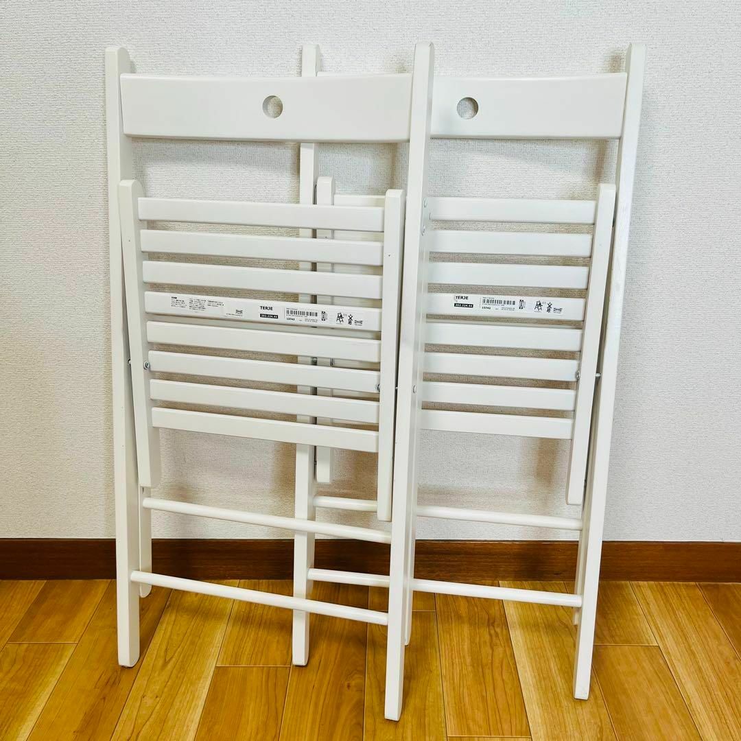 美品 IKEA 折り畳み椅子 2脚セット TERJE テリエ 美品 IKEA 折り畳み椅子 2脚セット TERJE テリエ