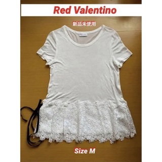 レッドヴァレンティノ(RED VALENTINO)の【新品未使用】Red Valentino レースTシャツ M(Tシャツ(半袖/袖なし))