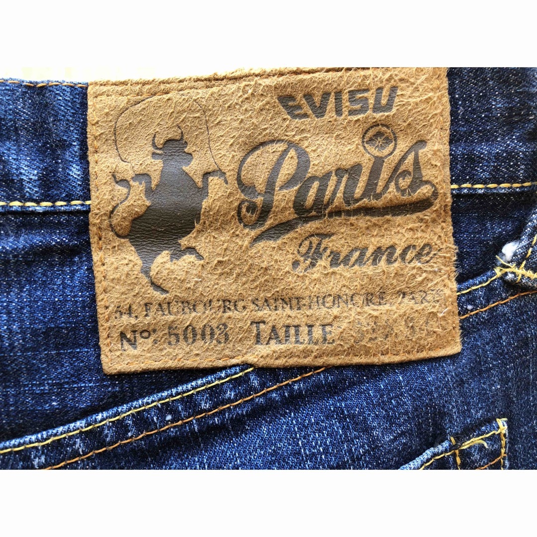 ★EVISU PARIS LOT5003 ★白カモメペイント ★龍 戎抜き染め★