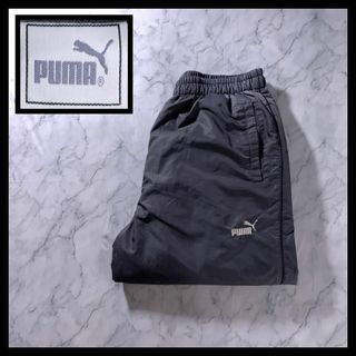 プーマ(PUMA)の90s 古着 PUMA ヒットユニオン トラック ナイロンパンツ 茶色 グレー(その他)