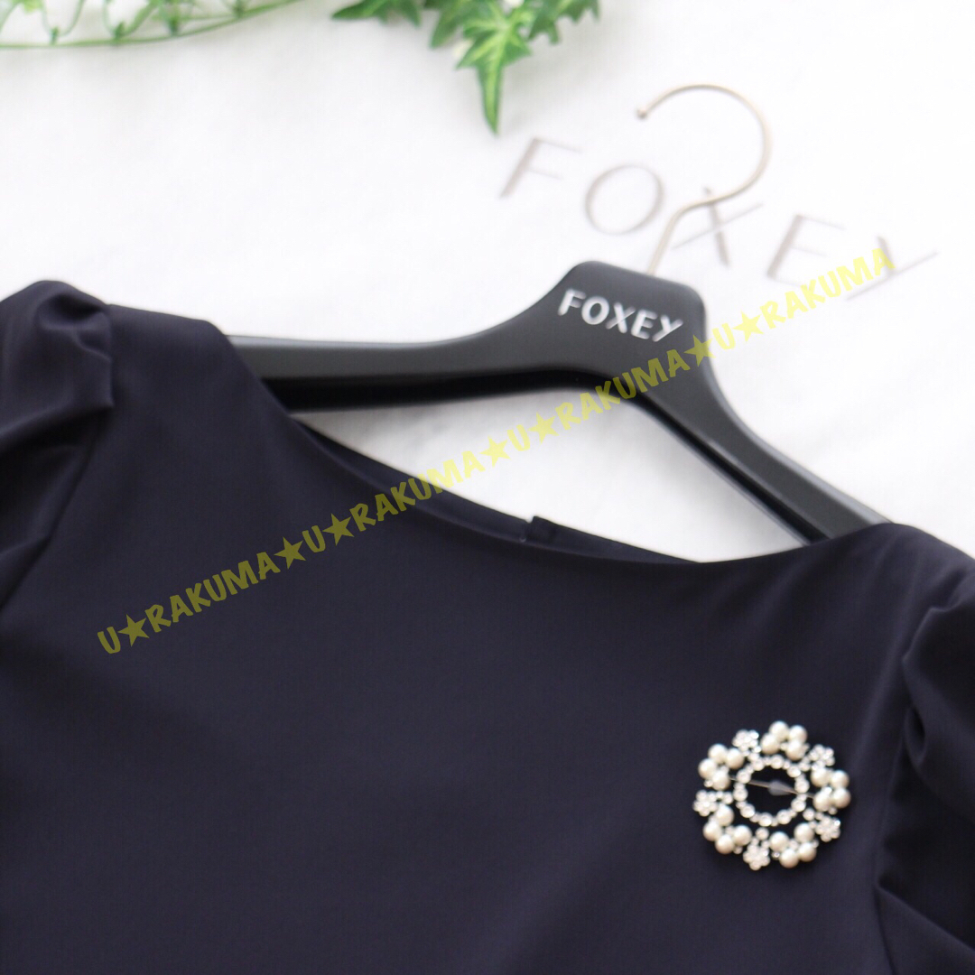 FOXEY★美品★マディソン★ネイビー★38★DM掲載品