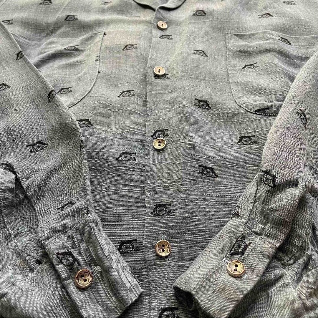 60s Vintage Open Collar Rayon Shirts