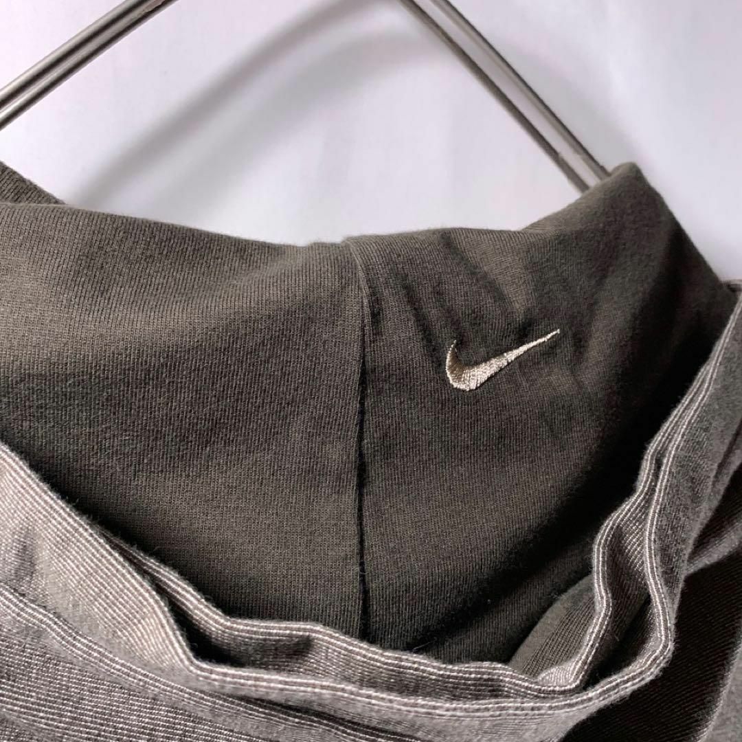 NIKE(ナイキ)の00s 古着 NIKE スウェット パーカー ノースリーブ ベスト ブラウン メンズのトップス(パーカー)の商品写真