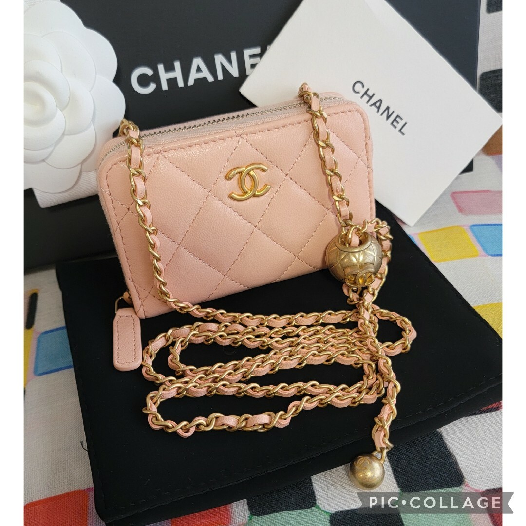 CHANEL(シャネル)の新同 CHANEL マトラッセ チェーンウォレット コインパース カードケース レディースのバッグ(ショルダーバッグ)の商品写真