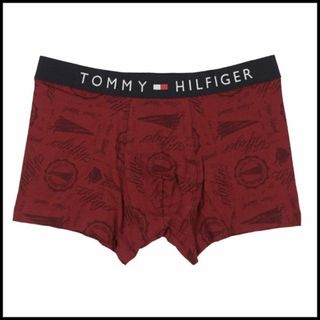 TOMMY HILFIGER - ロゴバンドプリントトランクス　レッド　Mサイズ