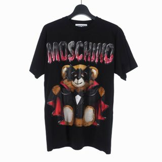 モスキーノ(MOSCHINO)のモスキーノ 20SS バッド テディベア プリント Tシャツ 半袖 M 黒(Tシャツ(半袖/袖なし))