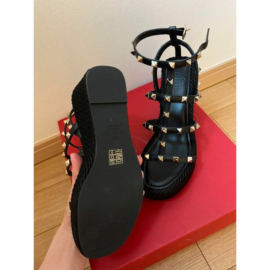 VALENTINO - ヴァレンティノ ウェッジサンダル ロックスタッズ サイズ