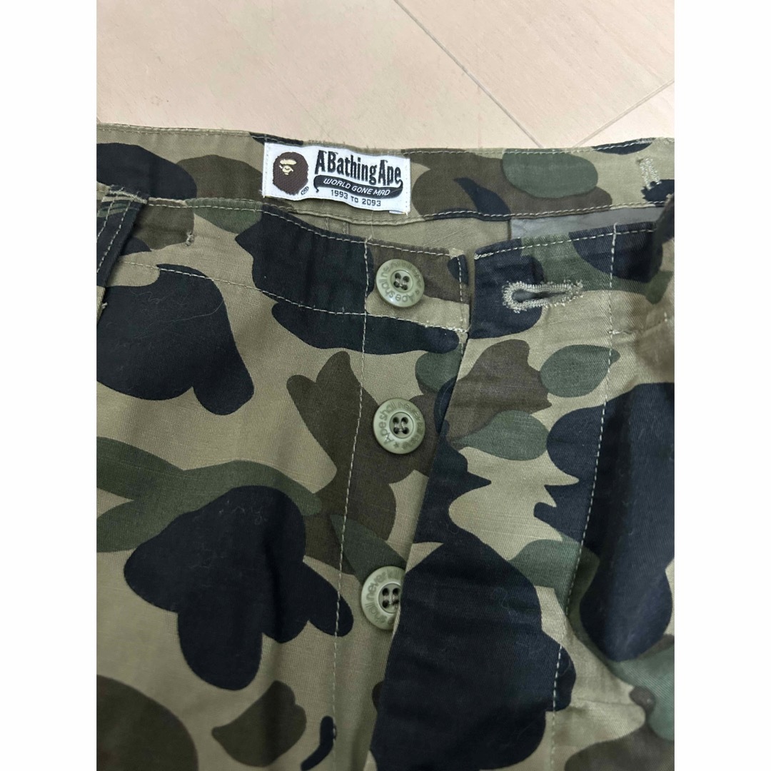 激レアXL!BAPEファーストカモカーゴショーツ緑迷彩