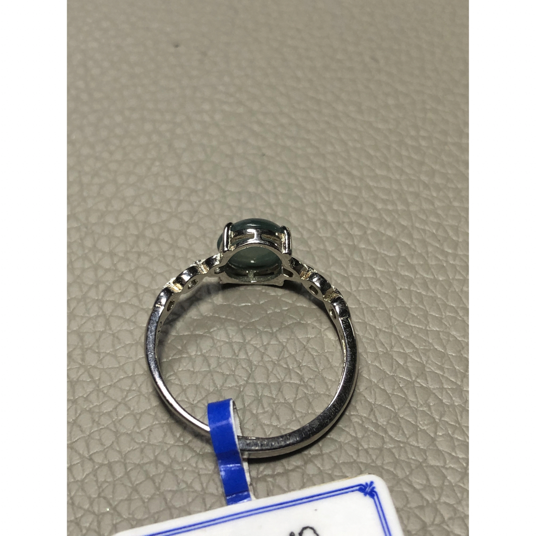 ミャンマー産天然本翡翠　藍水種　シルバー925 新品送料無料 レディースのアクセサリー(リング(指輪))の商品写真