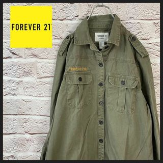 フォーエバートゥエンティーワン(FOREVER 21)のForever21 シャツ　ミリタリー メンズ　レディース　[ S ](シャツ/ブラウス(長袖/七分))