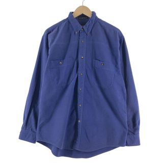 エディーバウアー(Eddie Bauer)の古着 80~90年代 エディーバウアー Eddie Bauer ボタンダウン 長袖 シャモアクロスシャツ メンズXL ヴィンテージ /eaa361351(シャツ)