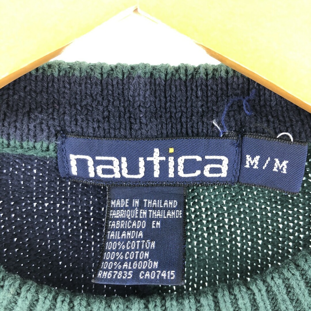 ノーティカ NAUTICA ボーダー柄 ウール×アクリルニットセーター メンズXL /eaa365182