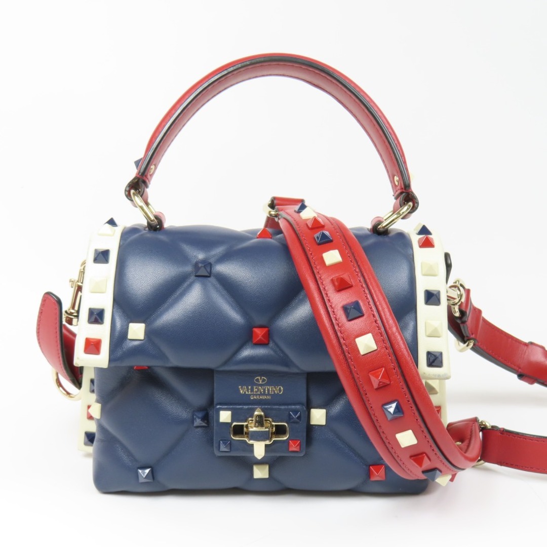 美品 VALENTINO スタッズショルダーバッグ 赤