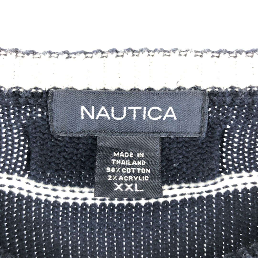 ノーティカ NAUTICA チェック柄 コットンニットセーター メンズXXL ヴィンテージ /eaa362185 2