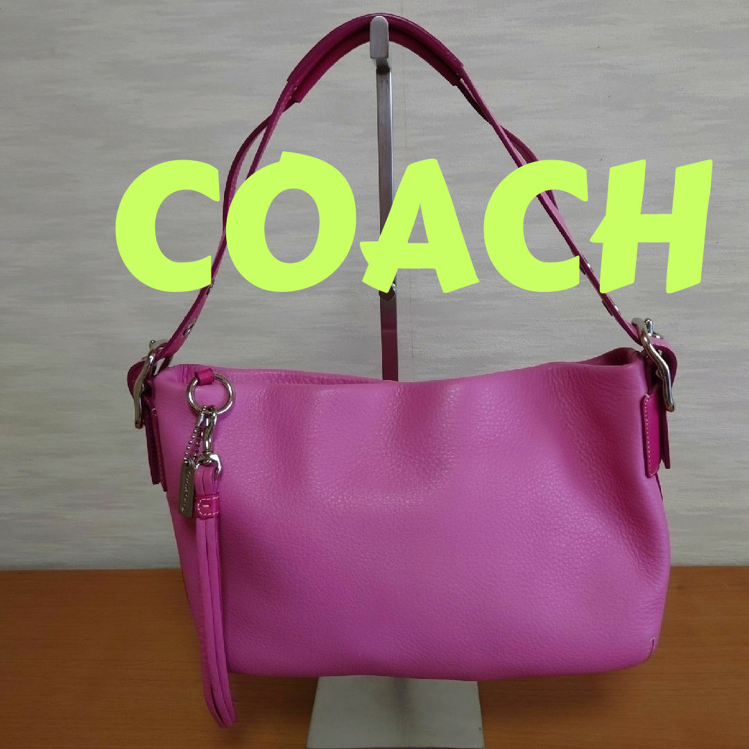 COACH - 美品♡COACH 肩掛けバッグ 型番1429 タッセル＆チャーム付き ...