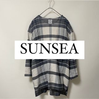 サンシー(SUNSEA)の”サンシー”チェックオッドスリーブプルオーバー(Tシャツ/カットソー(七分/長袖))