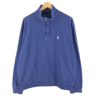 ラルフローレン(Ralph Lauren)の古着 ラルフローレン Ralph Lauren POLO GOLF ポロゴルフ ハーフジップスウェットシャツ トレーナー メンズXL /eaa361390(スウェット)