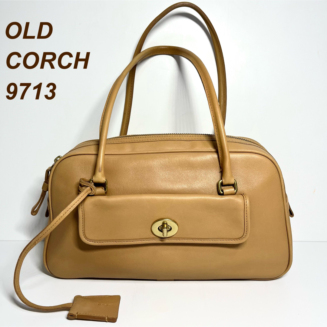 美品 COACH コーチ レザー　バンドバッグ　ブラウン　オールドコーチ