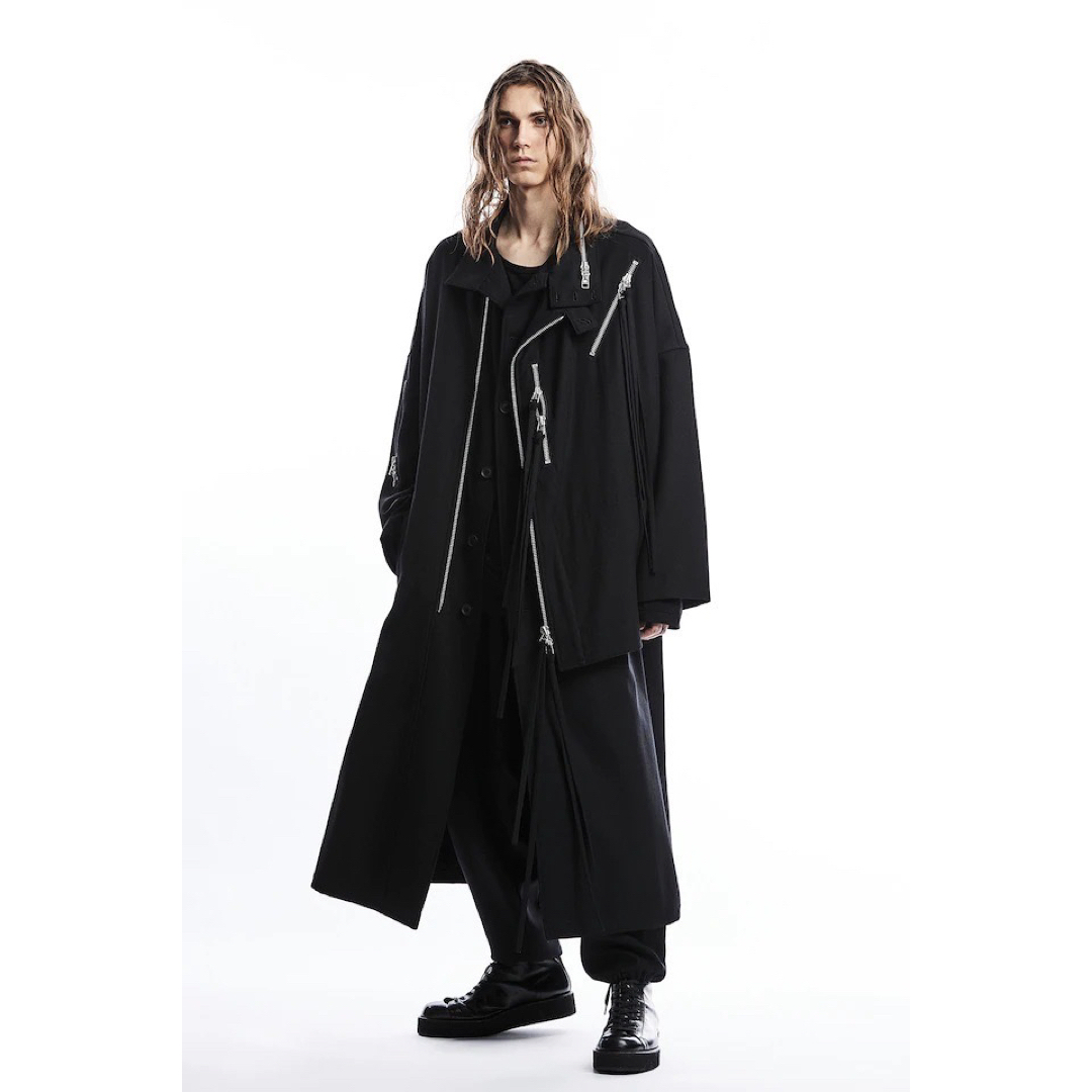 Yohji Yamamoto(ヨウジヤマモト)の【美品】アーミー ギャバジン チェーンファスナーコート メンズのジャケット/アウター(トレンチコート)の商品写真