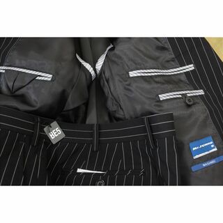 13【新品未使用】ミスタージュンコ スーツ BE5 メンズ 幅広体 M ブラック