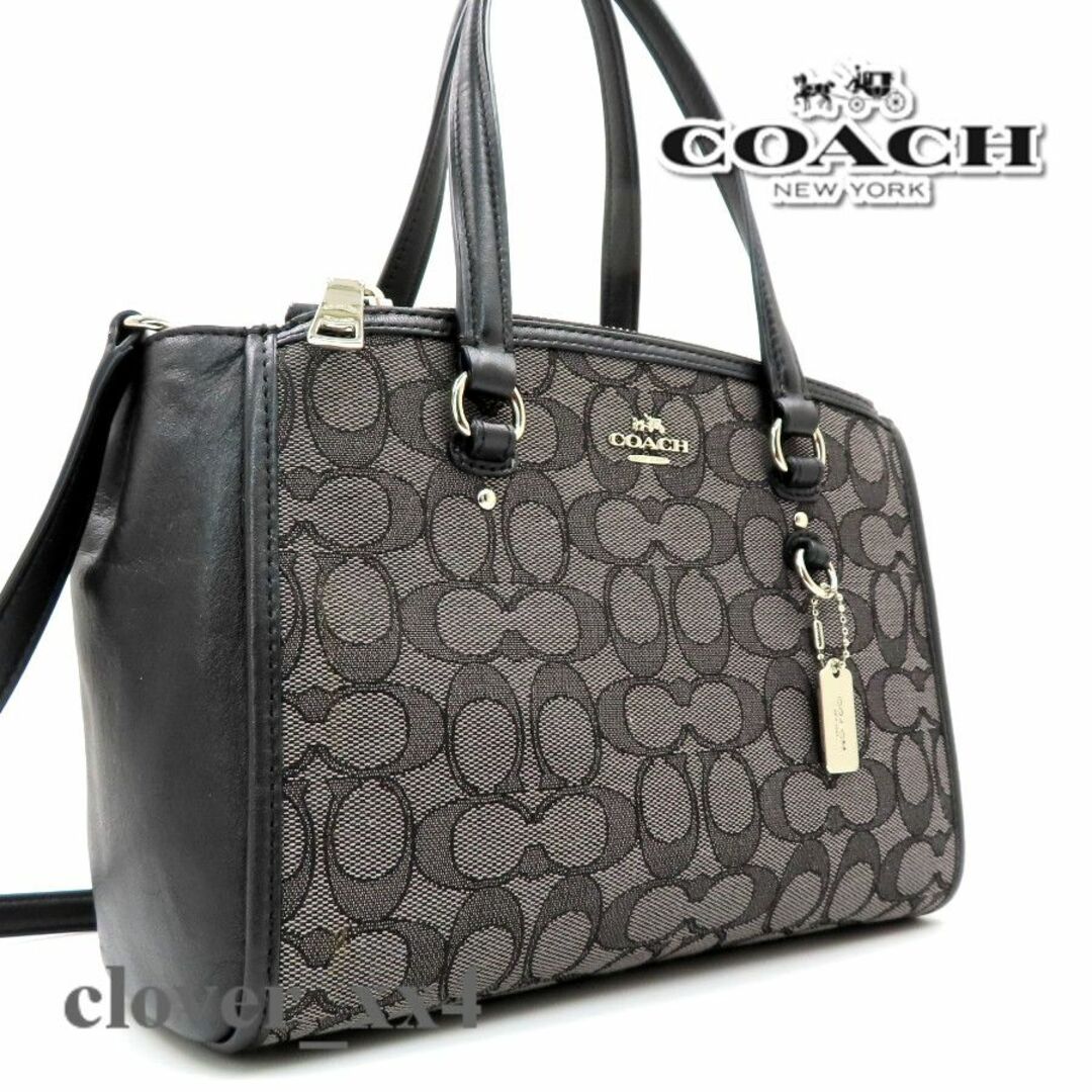 【★コーチ■COACH★】美品■ショルダーバッグ■シグネチャー■黒■ブラック