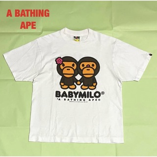 A BATHING APE　アベイシングエイプ　半袖Tシャツ　サークルロゴ　大猿