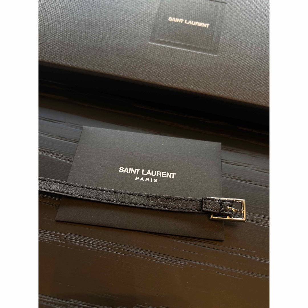 Saint Laurent(サンローラン)のサンローラン　チョーカー　ネックレス　レザー　Lサイズ　ブラック　黒　入手困難　 レディースのアクセサリー(ネックレス)の商品写真