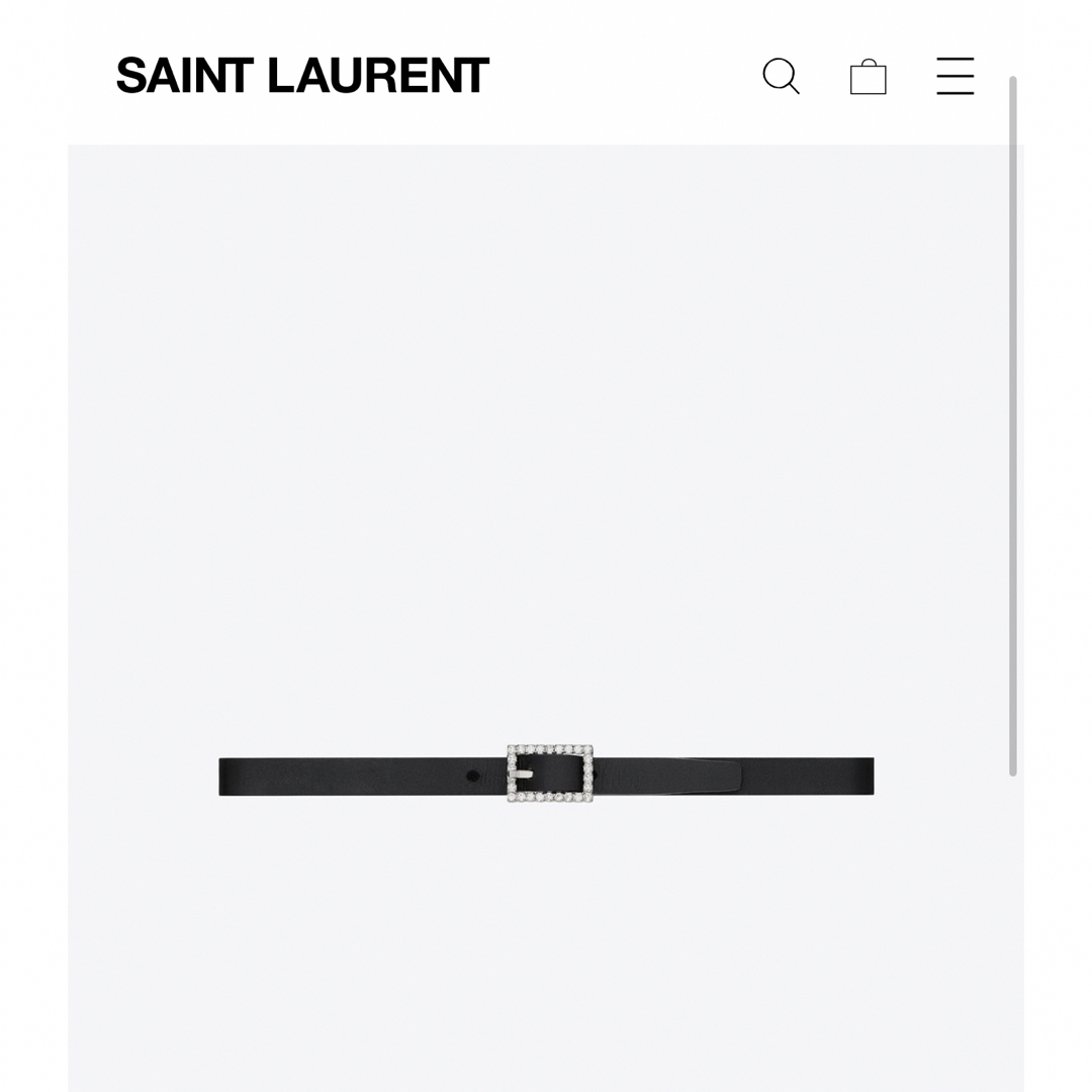 Saint Laurent(サンローラン)のサンローラン　チョーカー　ネックレス　レザー　Lサイズ　ブラック　黒　入手困難　 レディースのアクセサリー(ネックレス)の商品写真