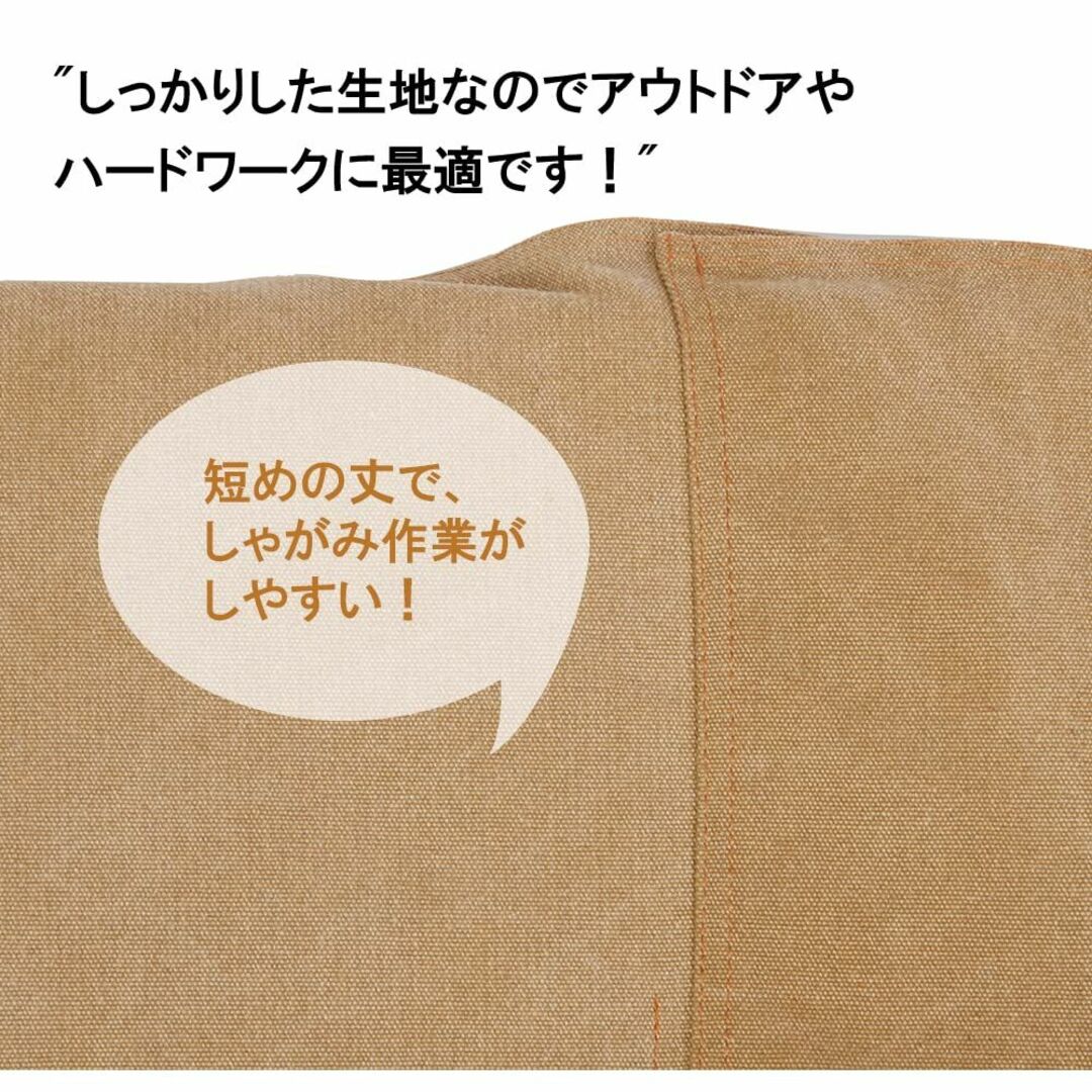 【色: カーキ】Makalu アウトドア エプロン キャンプ エプロン BBQ