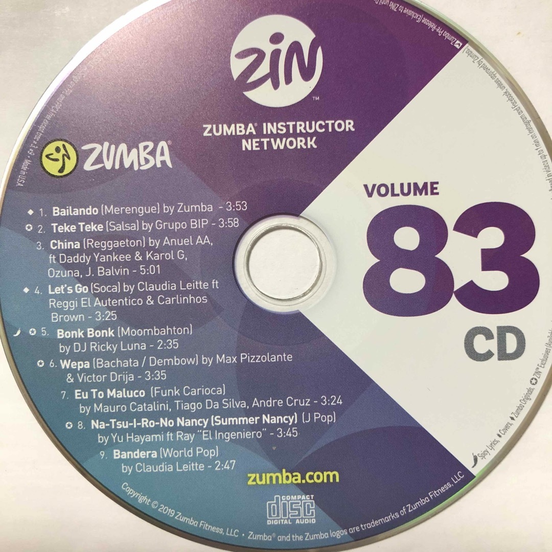 ZUMBA ZIN83 CDとDVD - ダンス